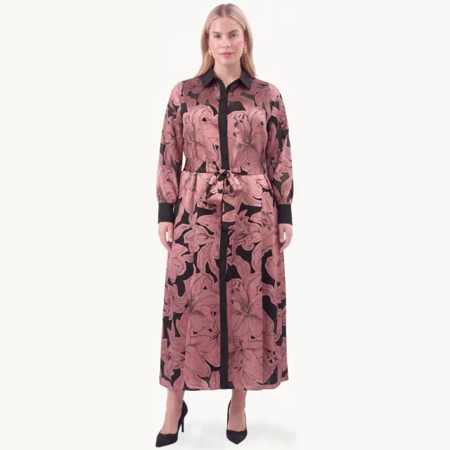 Yoek Devoree maxi-jurk roze