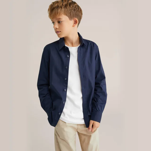 WE Fashion overhemd donkerblauw blue nights, foto 4