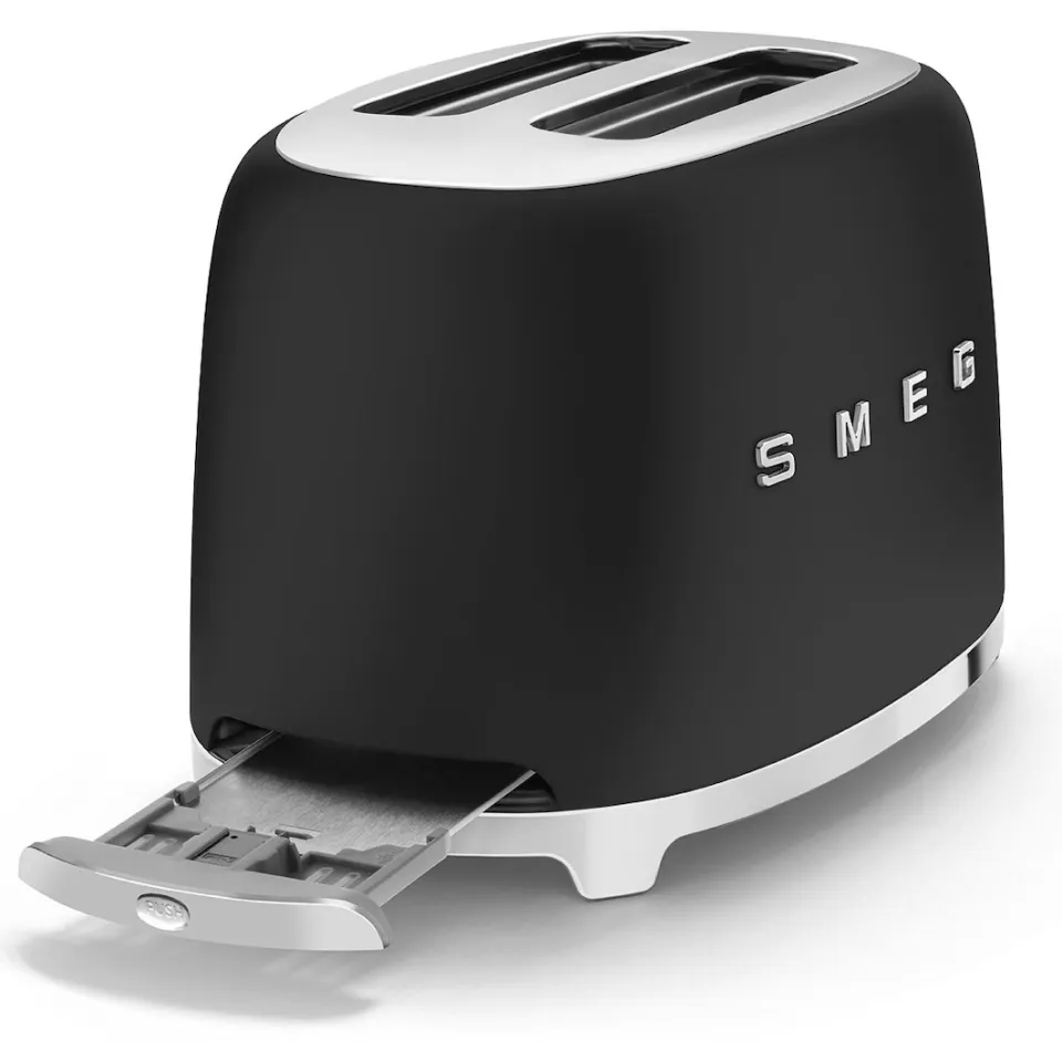 Smeg TSF01BLMEU broodrooster zwart-mat, foto 4