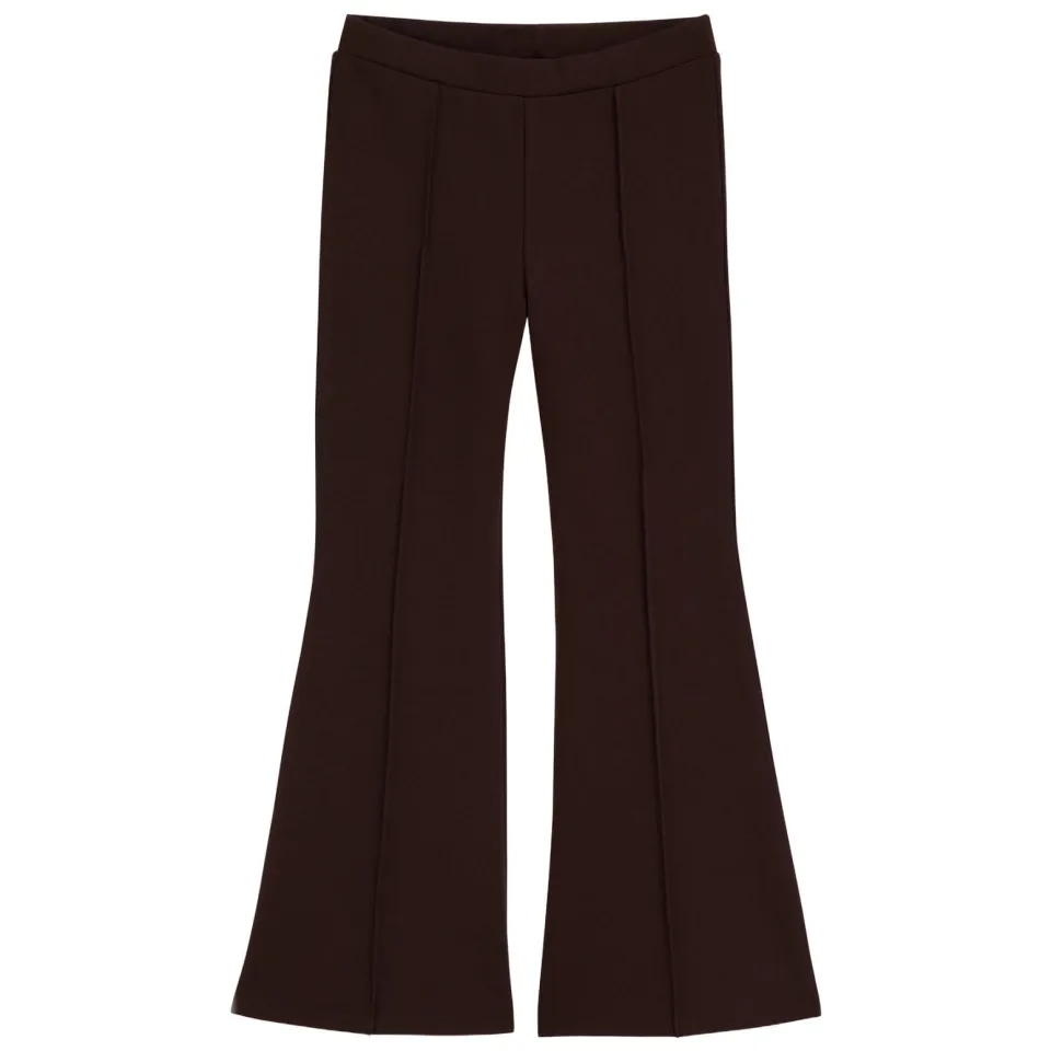 WE Fashion flared broek donkerbruin, foto 2