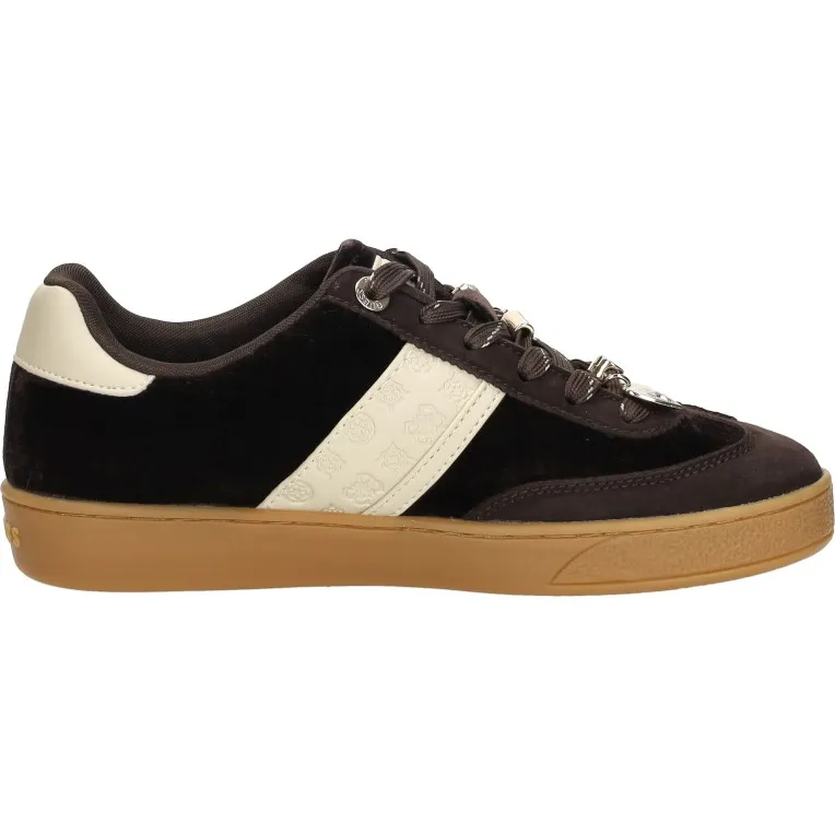 Guess NAOKI2 lage sneakers donkerbruin