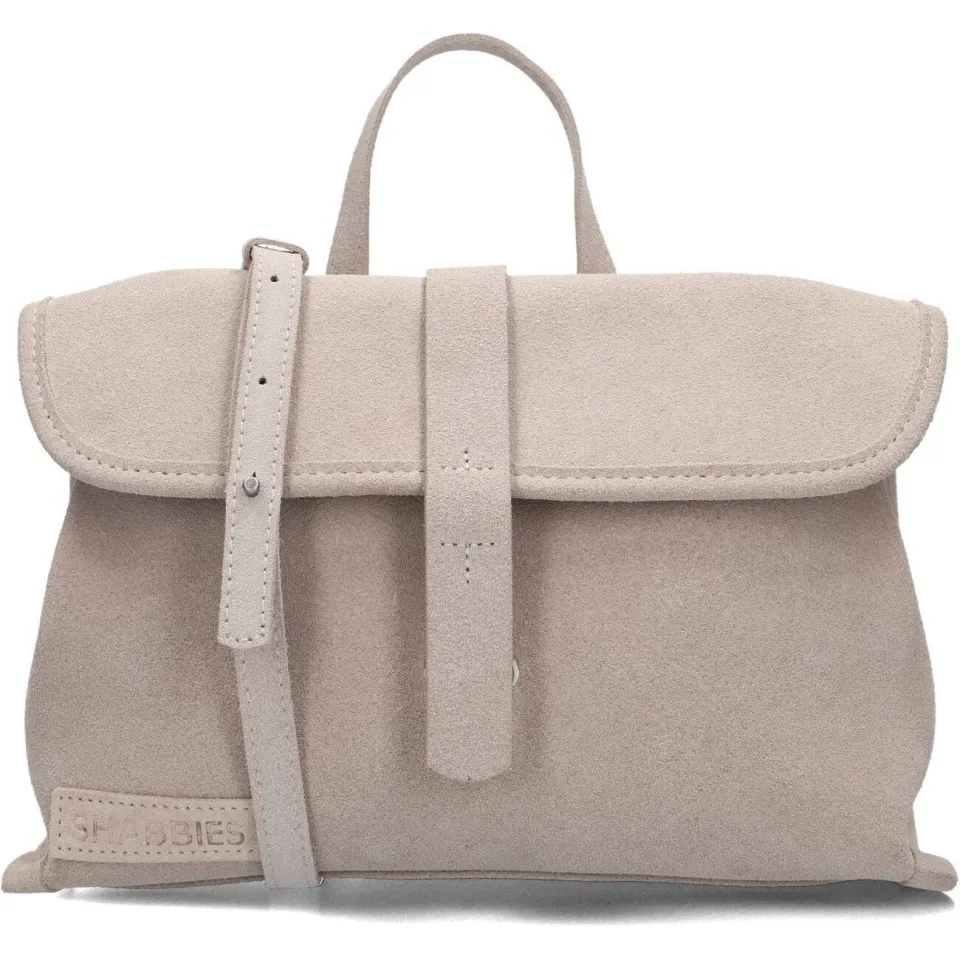 Shabbies Amsterdam PLEUN Crossbody waxed suede Taupe