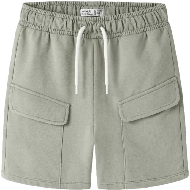 NAME IT MINI regular sweatshort grijsgroen