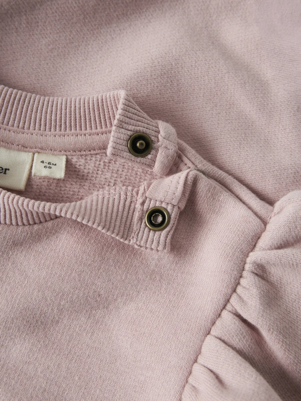 Lil' Atelier BABY oversized sweater met ruches - oudroze, foto 3