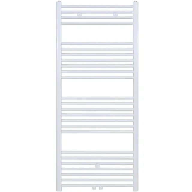 Boss & Wessing Designradiator BWS Nile Gobi 140x50cm 655W Wit (Midden/zij-aansluiting)