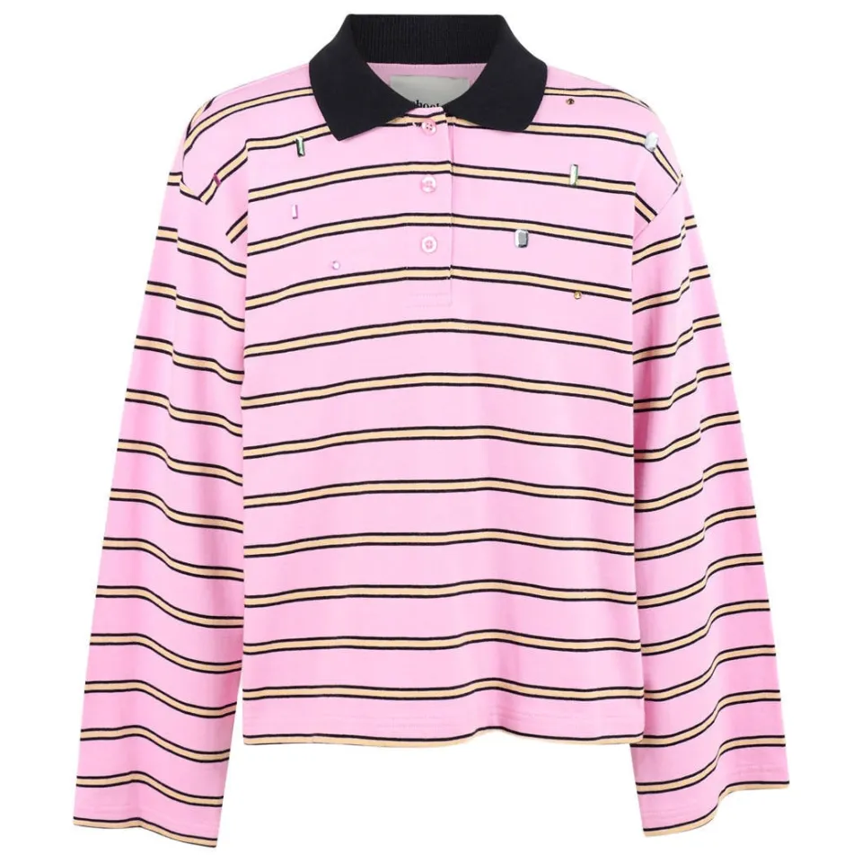 Shoeby gestreepte polo - roze, foto 3