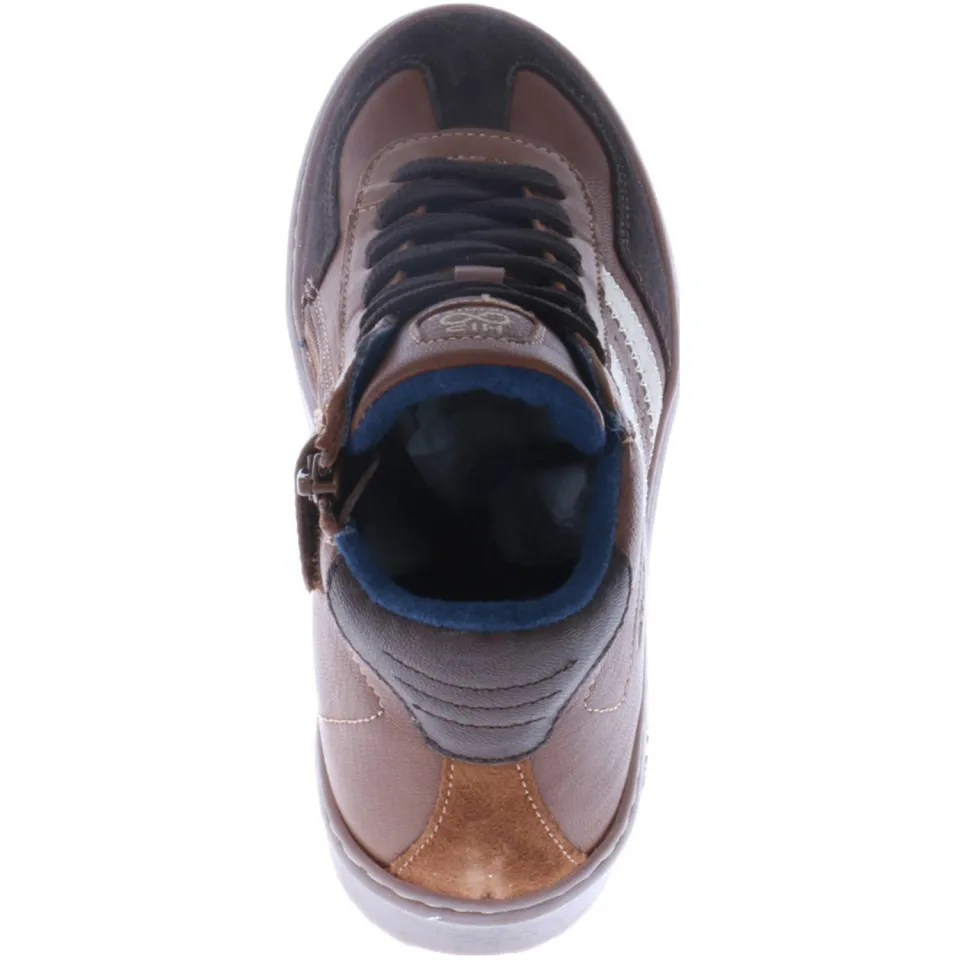 Hip leren sneakers cognac, foto 2