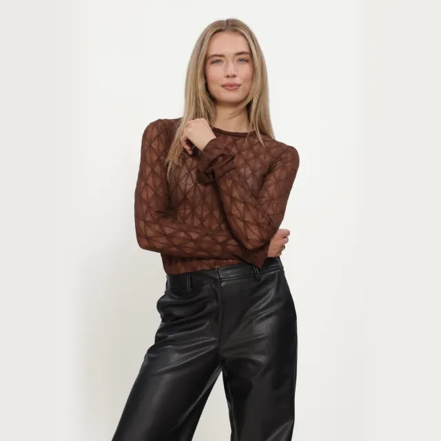 Notre-V Nv-ingelise longsleeve bruin