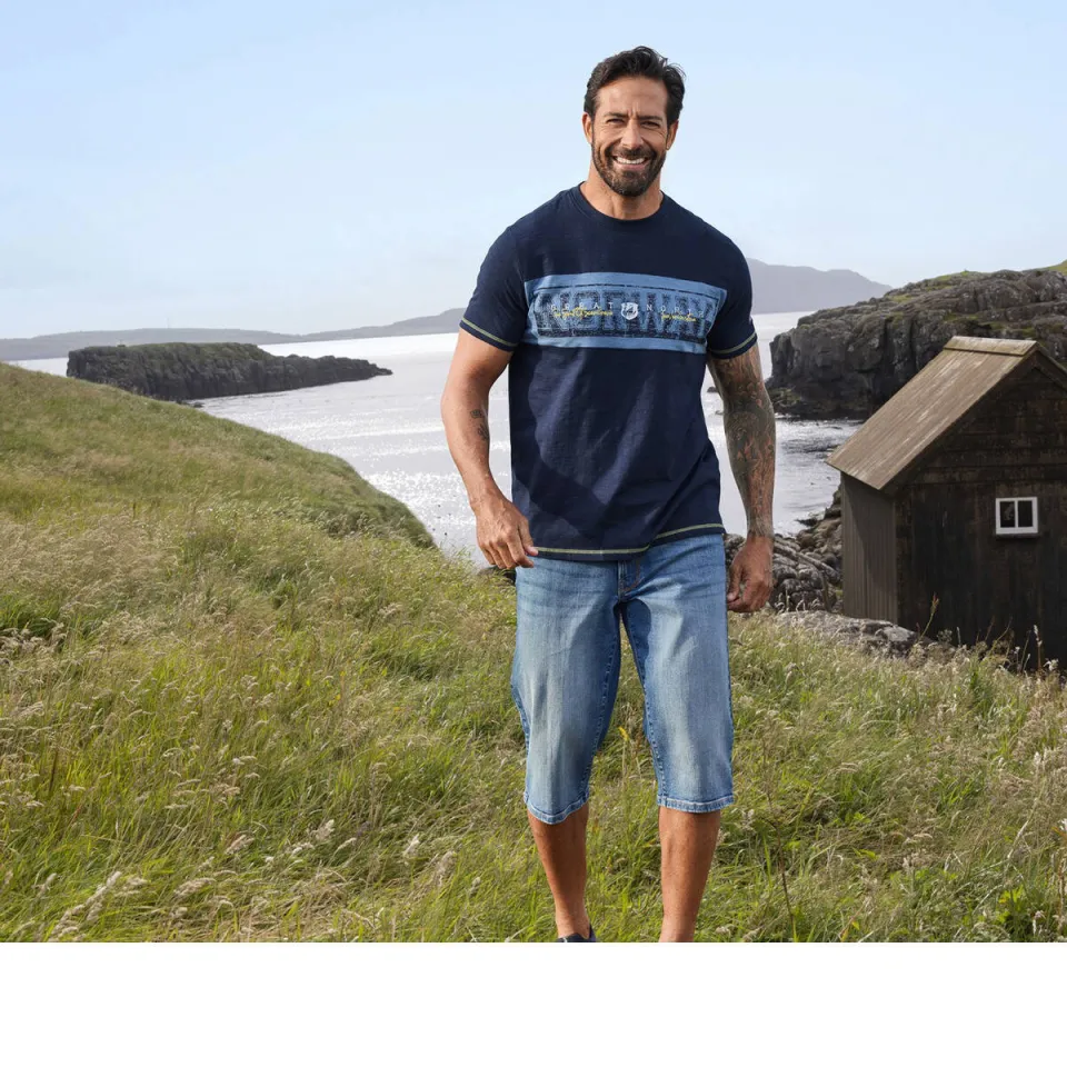 Jan Vanderstorm Mattgur T-shirt donkerblauw, foto 3