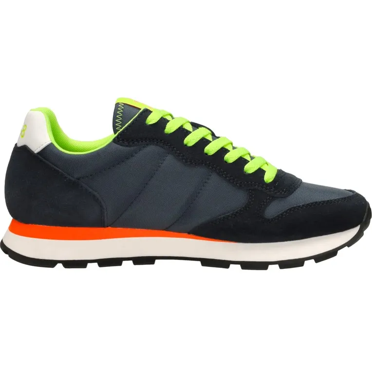 Sun68 Tom Fluo lage sneakers donkerblauw