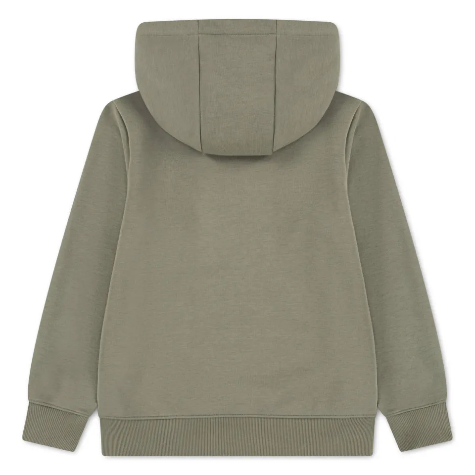 Lacoste fleece hoodie met logo - kaki, foto 2