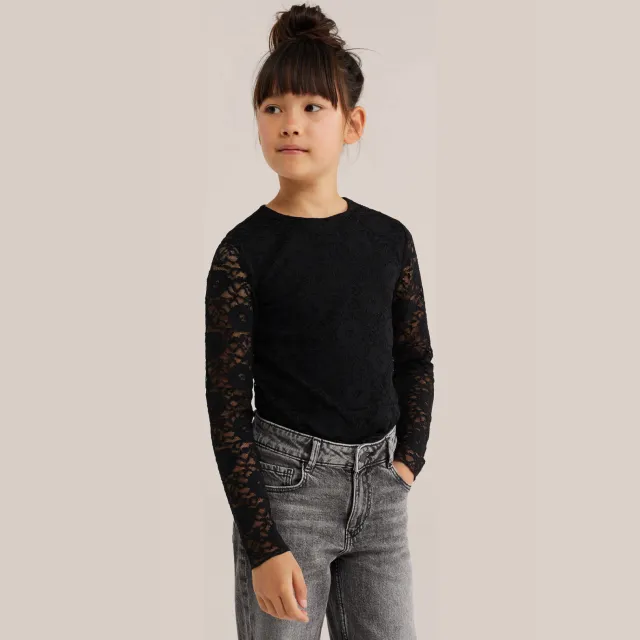 WE Fashion blousetop zwart, foto 3