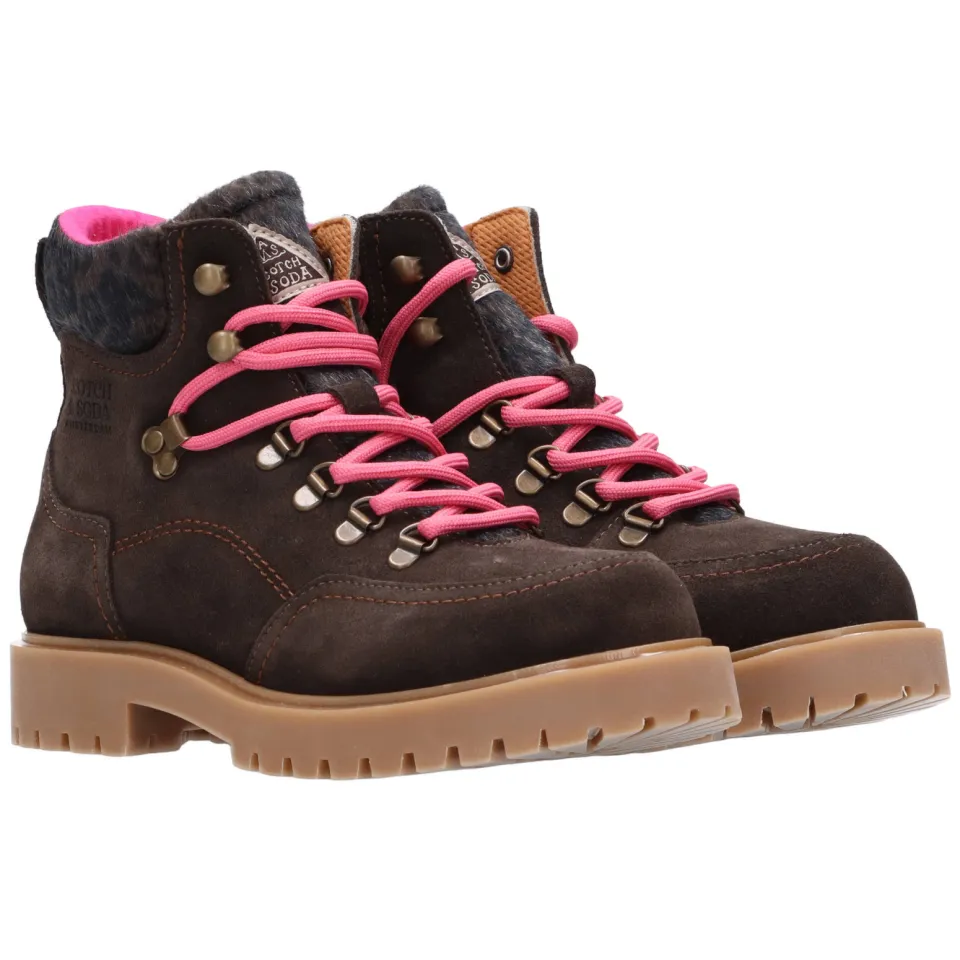 Scotch & Soda Toby suède veterboots met profielzool - donkerbruin, foto 5