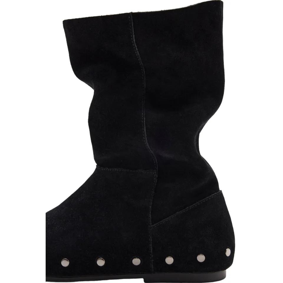 Mango Kids leren laarzen met studs - zwart, foto 6