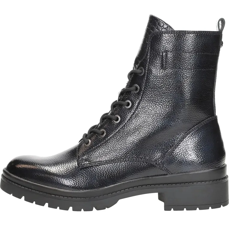 Tamaris veterboots blauw lak, foto 2
