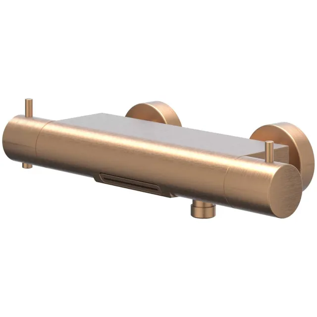 IVY Badthermostaatkraan IVY Bond Opbouw Omstel Met Cascade Uitloop Met Omstel Cooltouch Geborsteld Mat Koper PVD