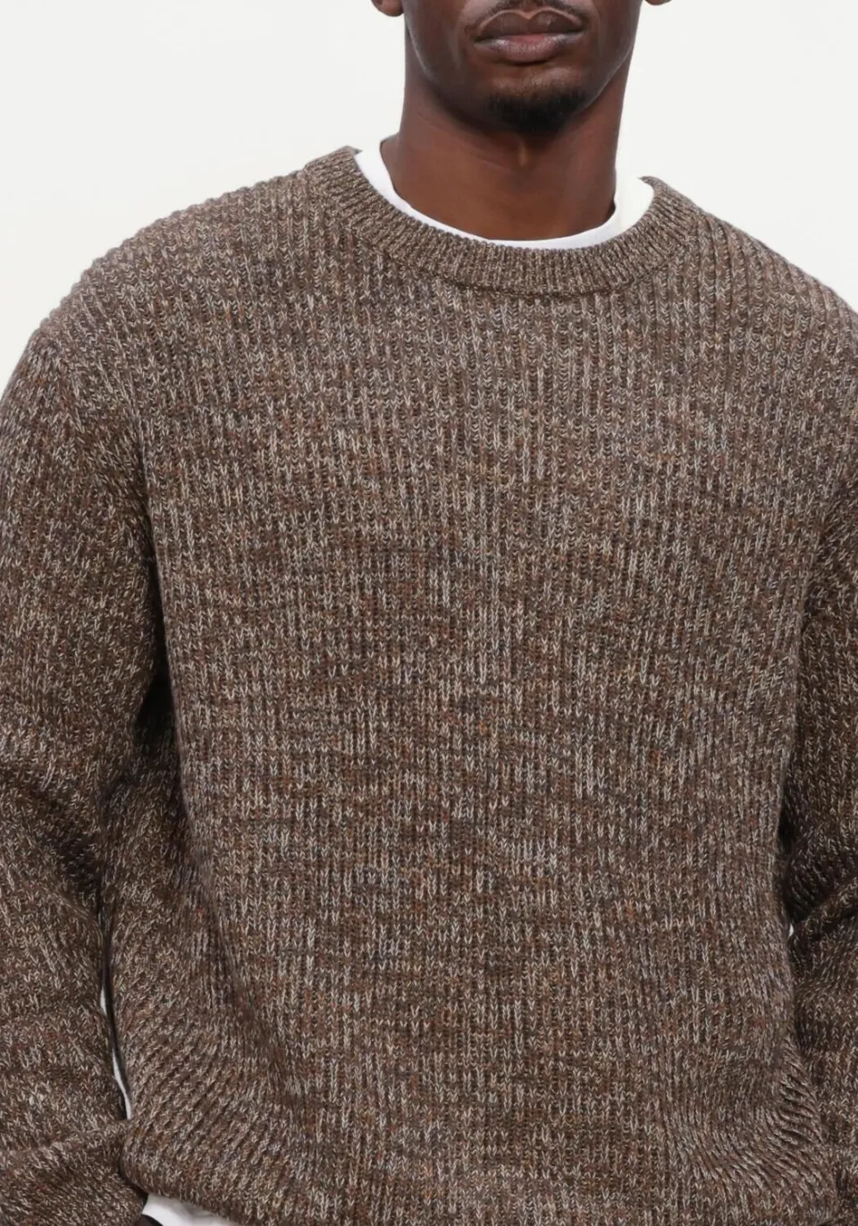SELECTED MEN Heren Truien & Vesten Slmtilum Ls Knit Crew Neck - Bruin, foto 4
