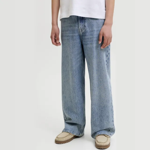 Jack & Jones JUNIOR wide leg jeans - blue denim