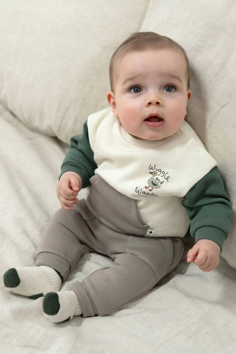 Feetje Wiggle and Waddle babybroek lichtgrijs grijs, foto 4