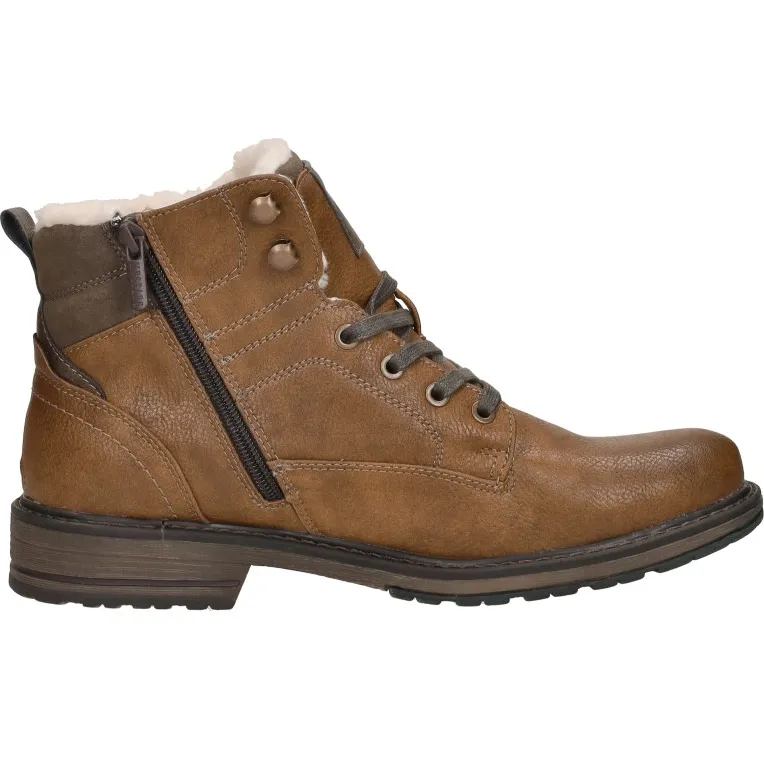 Mustang halfhoge veterboot cognac