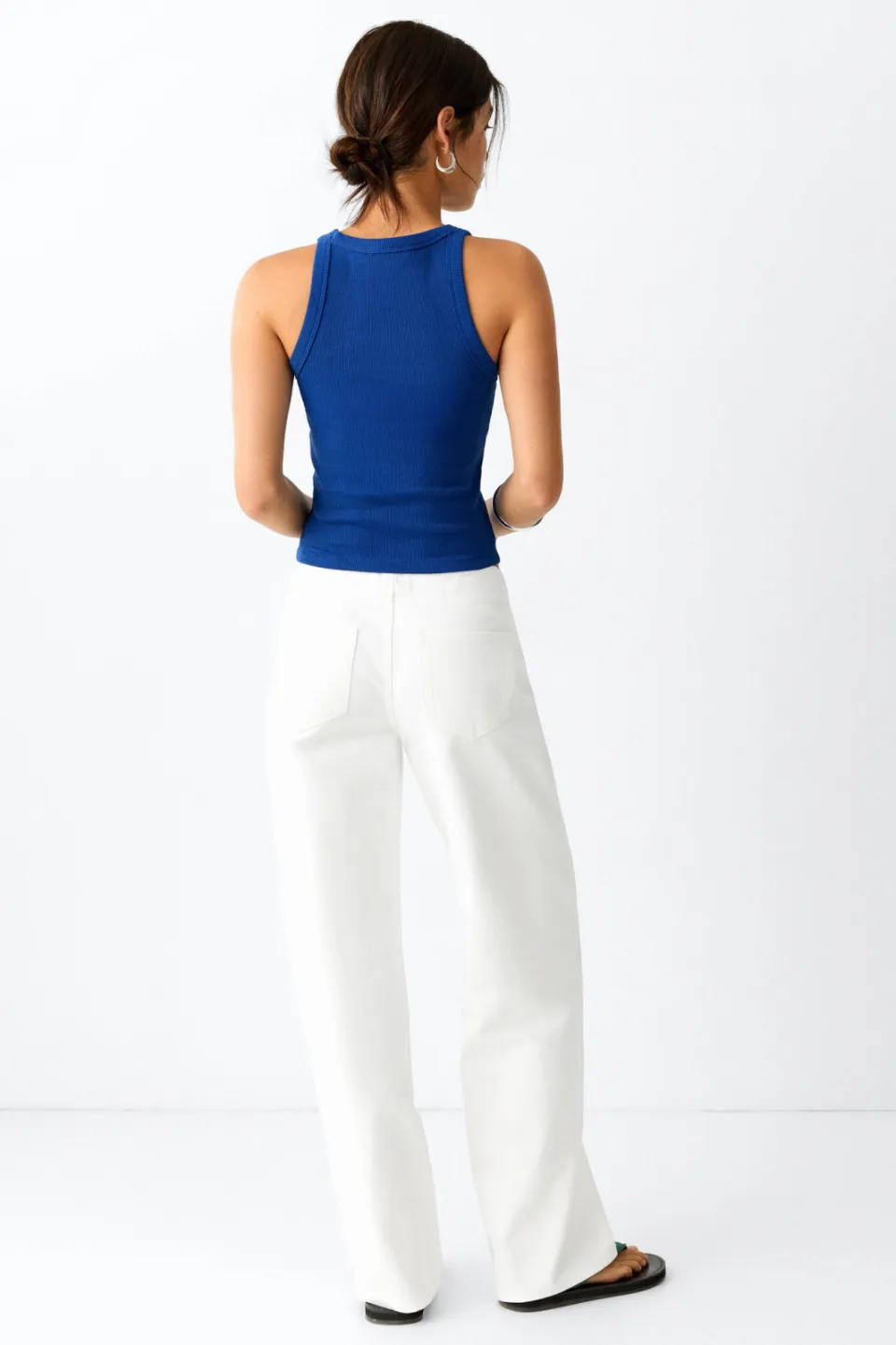 Mango TEEN wide leg jeans - wit, foto 3