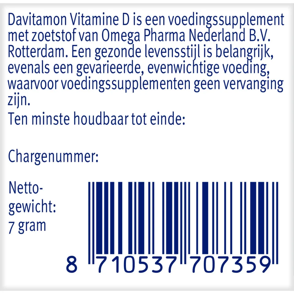 Davitamon vitamine D kind smelttabletten, foto 6