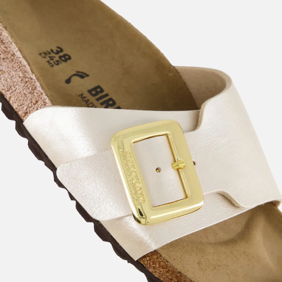 Birkenstock Catalina Cushion Buckle platte sandaal beige, foto 7
