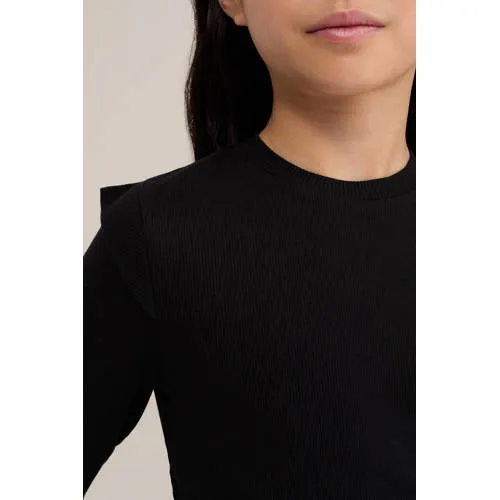 WE Fashion longsleeve zwart meisjes, foto 5