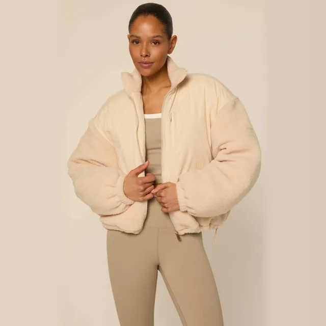 The Lola Club teddy jas - zand Beige