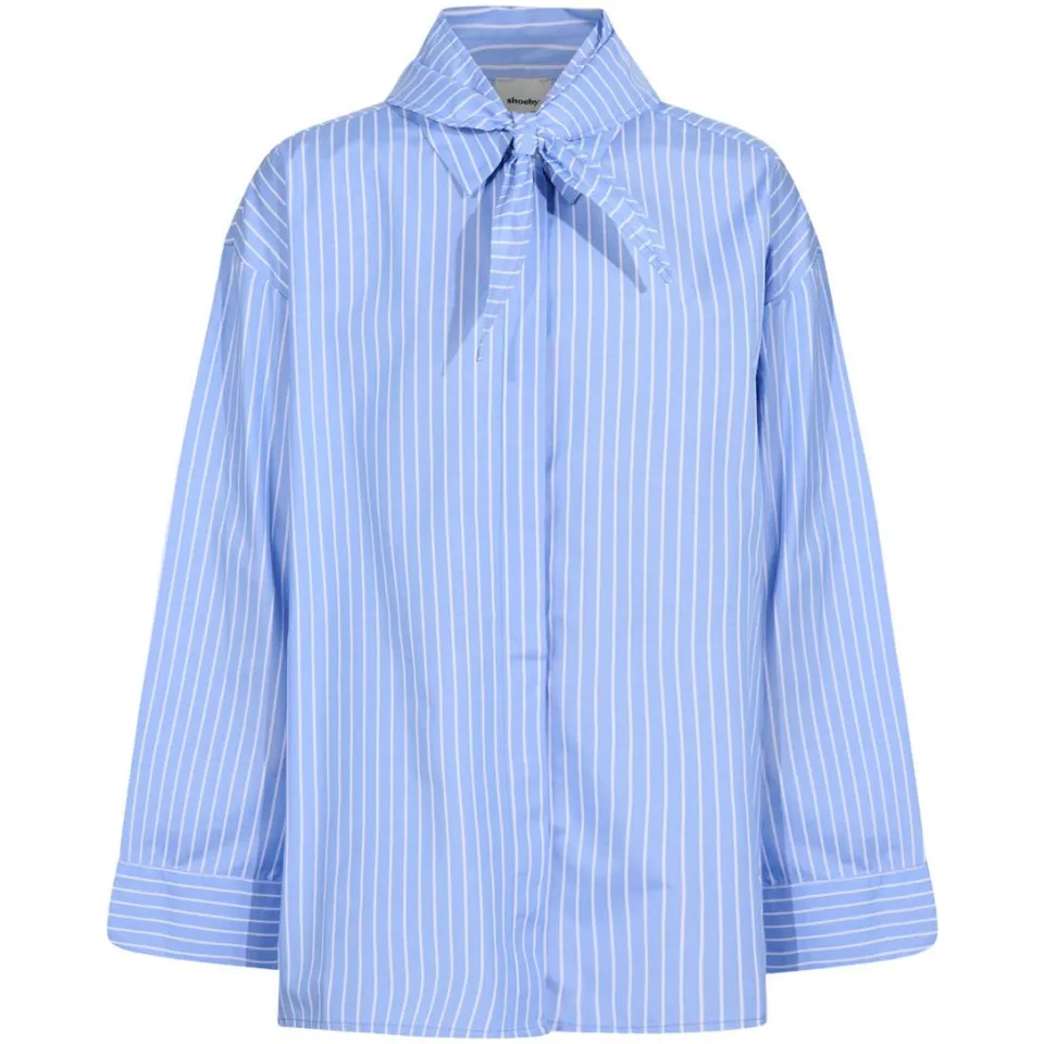 Shoeby gestreepte blouse blauw wit, foto 2