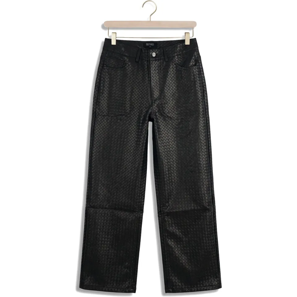 Refined Department Dames Jeans Ladies Woven Wide Leg Jeans Payton - Zwart, foto 2
