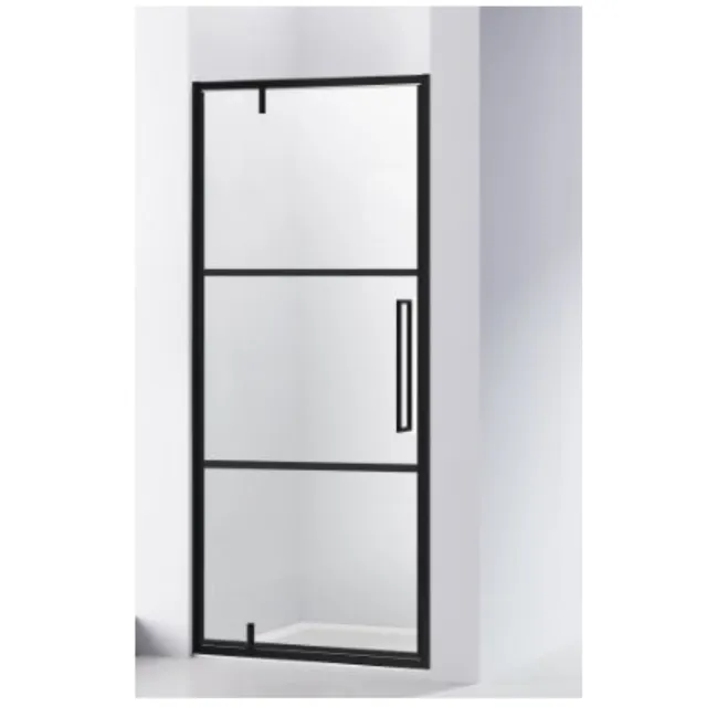 Van Rijn Nisdeur Van Rijn ST04 Aluminium Profiel 6 mm Helder Glas 90x200 cm Zwart Frame