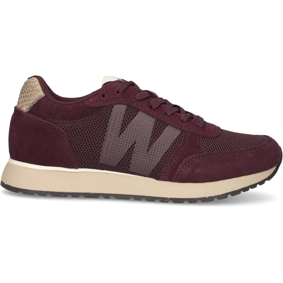 Woden Ydun Icon II leren sneakers - aubergine, foto 2
