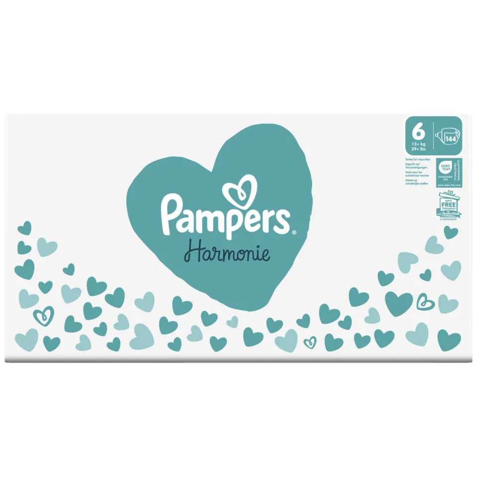 Pampers Harmonie Maat 6 maandbox - 144 luiers - 13kg+, foto 6