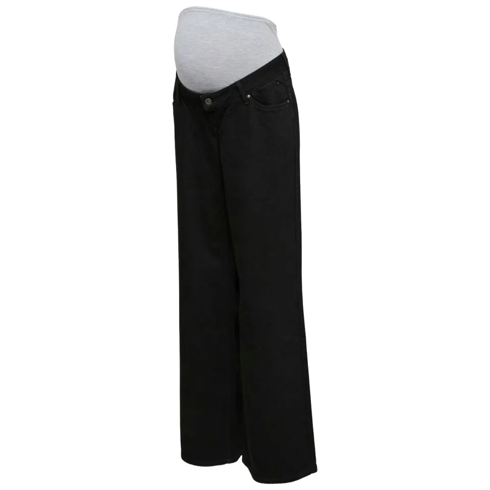 Mamalicious MLMALAGA zwangerschaps wide leg jeans - zwart, foto 2