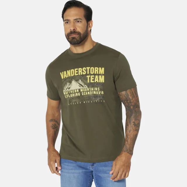 Jan Vanderstorm BALVAR T-shirt olijfgroen, foto 4