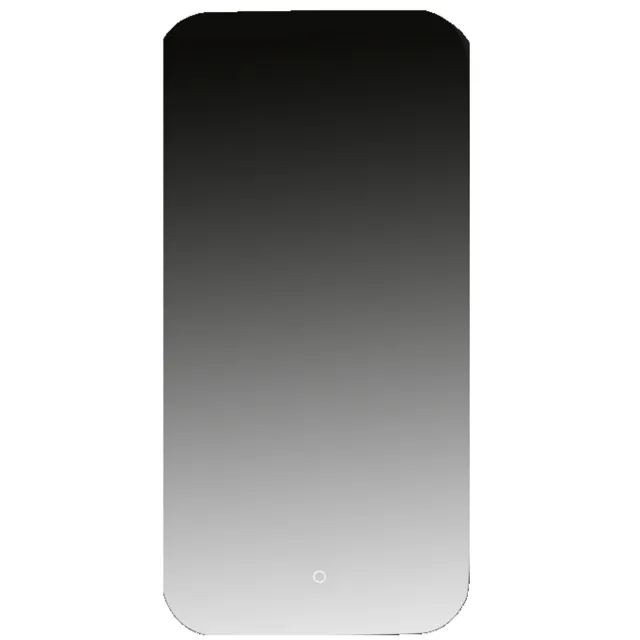 Xenz Badkamerspiegel Xenz Limone 50x100cm met Ledverlichting en Spiegelverwarming Aluminium