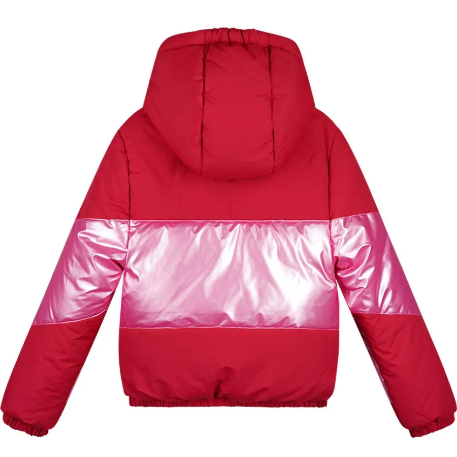 Moodstreet gewatteerde jas rood/roze metallic, foto 3