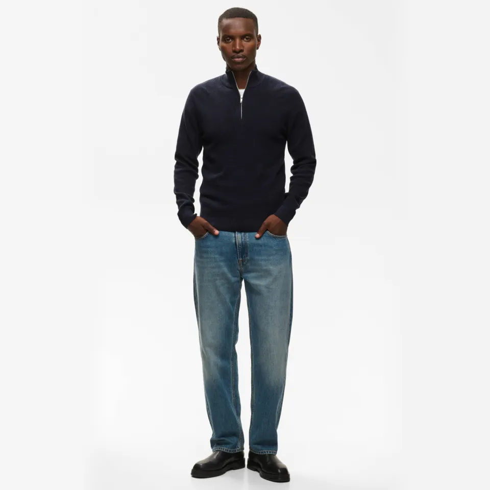 Matinique regular fit gebreide trui - donkerblauw, foto 3
