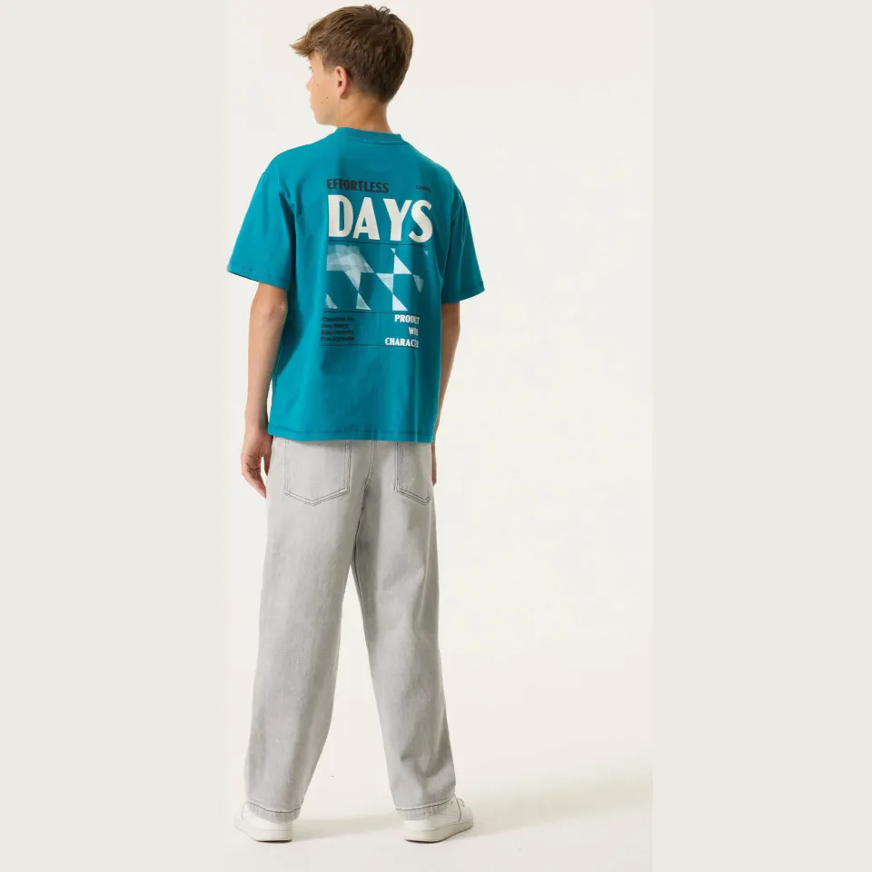 Garcia T-shirt met backprint blauw, foto 3