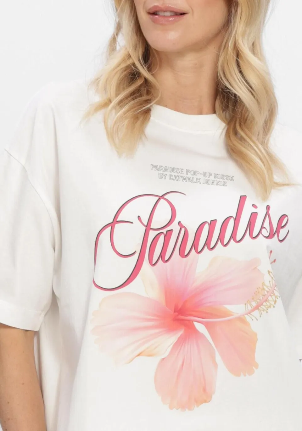Catwalk Junkie oversized graphic T-shirt gebroken wit, foto 4