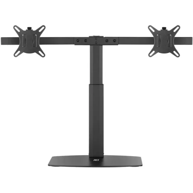 ACT AC8332 dubbele monitorsteun op voet zwart
