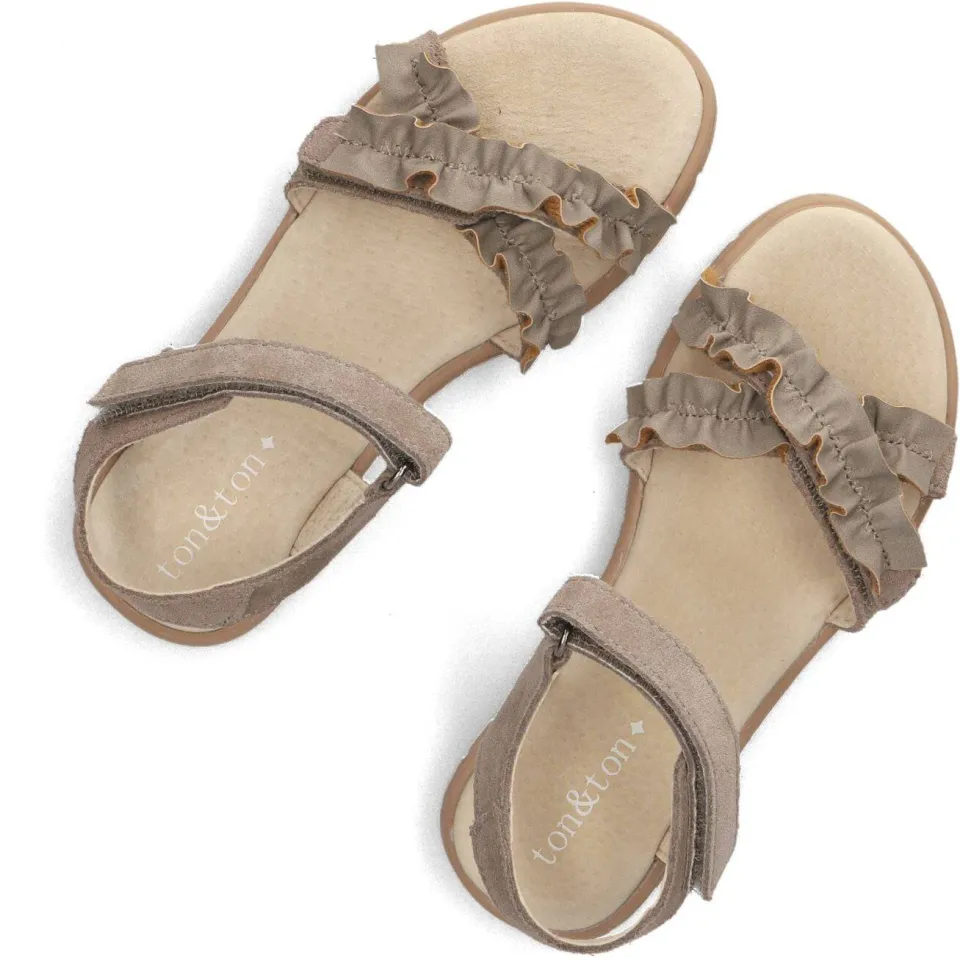 Ton & Ton Sandalen Malin Taupe, foto 5