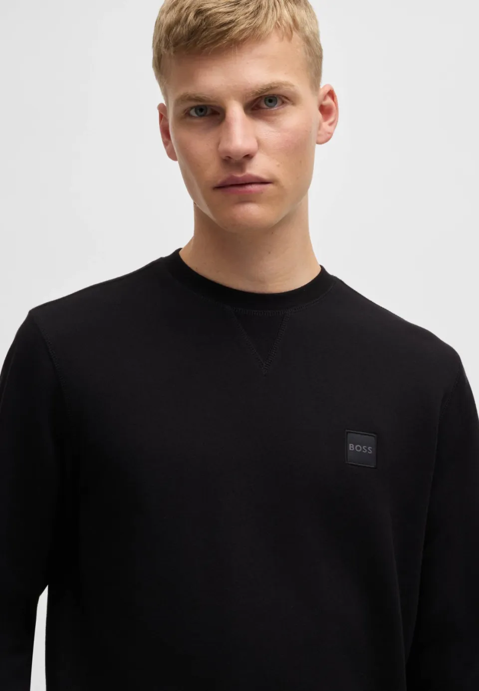 Boss sweater Westart met logo black, foto 8