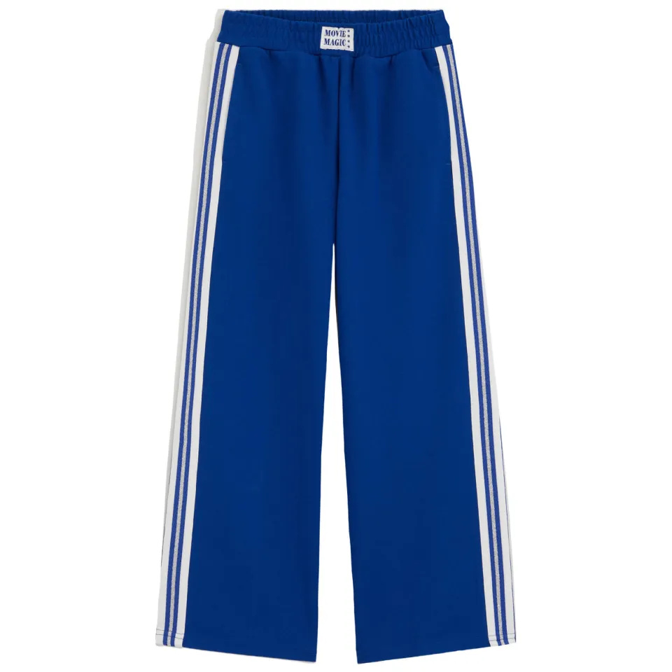 WE Fashion loose fit gestreepte joggingbroek blauw, foto 2