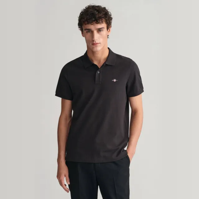 Gant regular fit polo Shield met logo black, foto 3