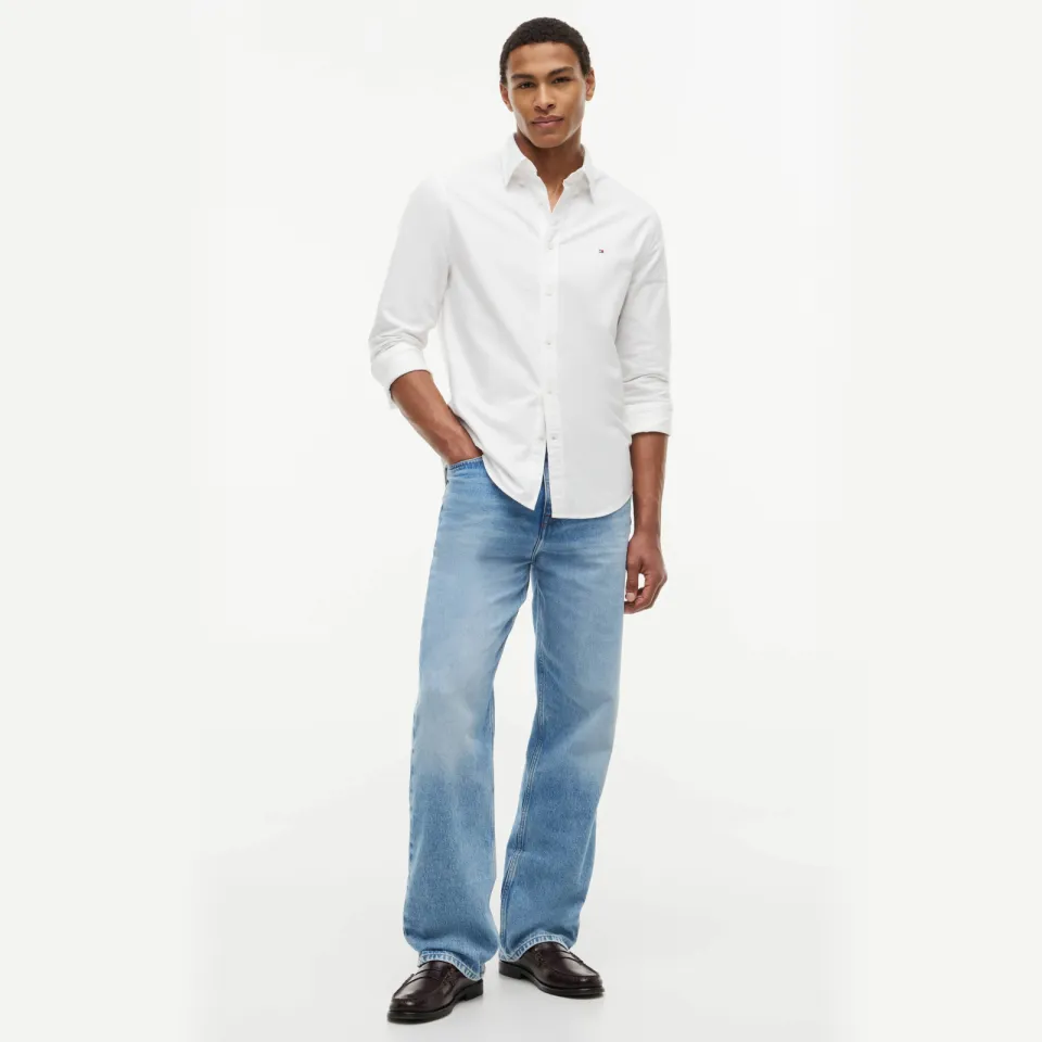 Tommy Hilfiger overhemd HERITAGE OXFORD opthic white