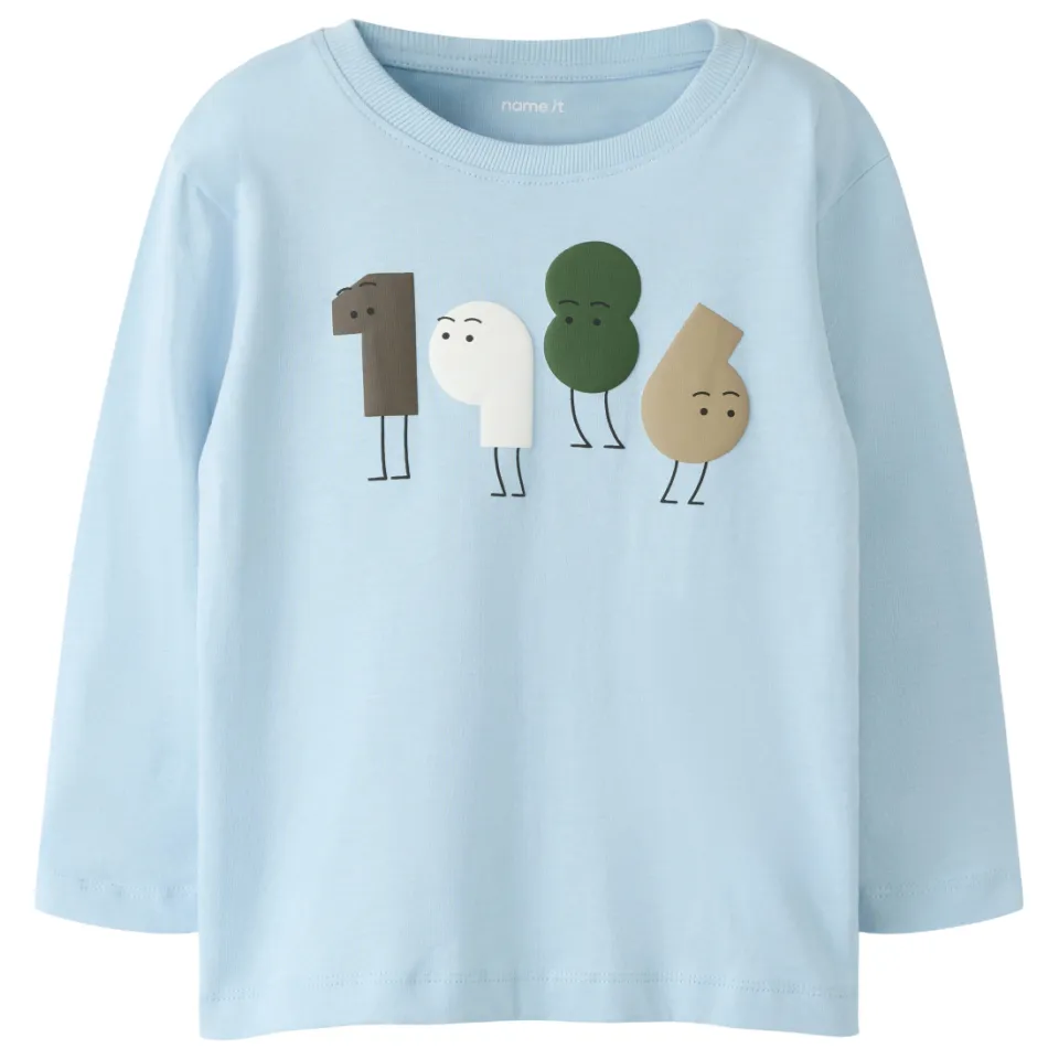 NAME IT longsleeve met print lichtblauw, foto 3