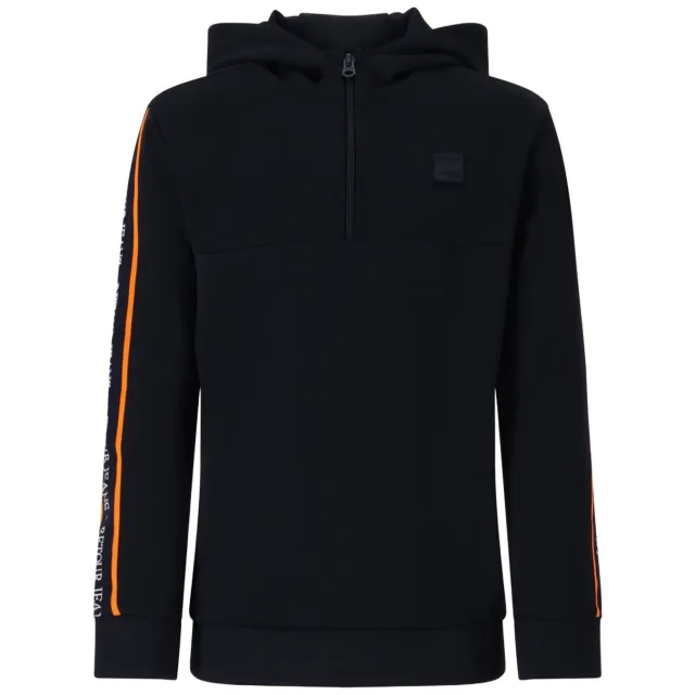 Retour Jeans rechtvallende hoodie met tekst - donkerblauw