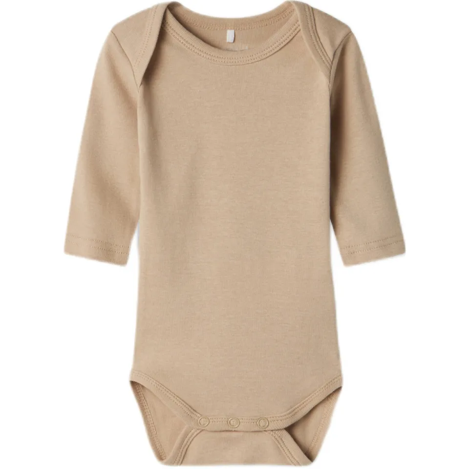 NAME IT BABY romper NBNBODY - zand/wit (set van 3), foto 3